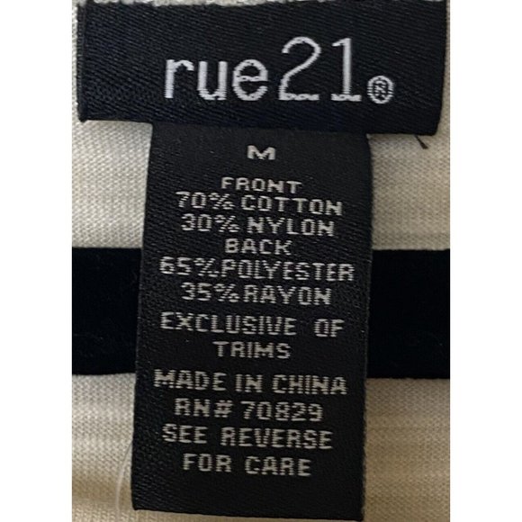 Rue 21 Ivory Cream High Low Knit Top Long-Sleeve Cotton Rayon Blend Women Size M - Picture 3 of 7